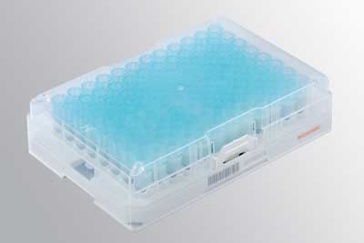 Micronic Loborack-96 White, Laser etched (including standard cover) (Barcoded A1-H1 side)