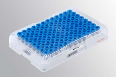 Micronic Loborack-96 White, Laser etched (including low cover) (Barcoded A1-H1 side)