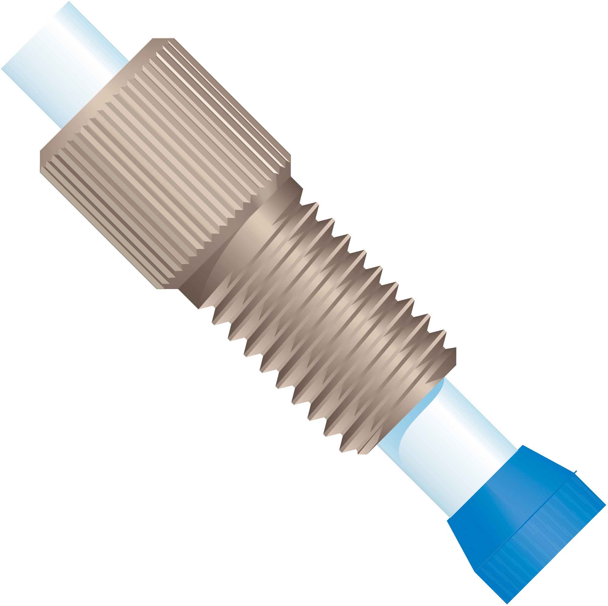 Upchurch: Flangeless Nut PEEK 5/16-24 3/16"