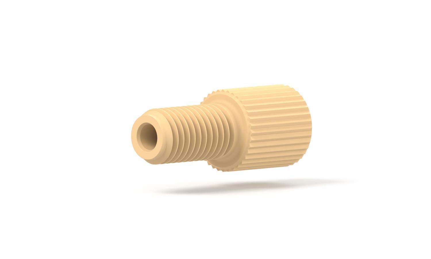 Upchurch: Flangeless Nut Delrin 1/4-28 1/16"