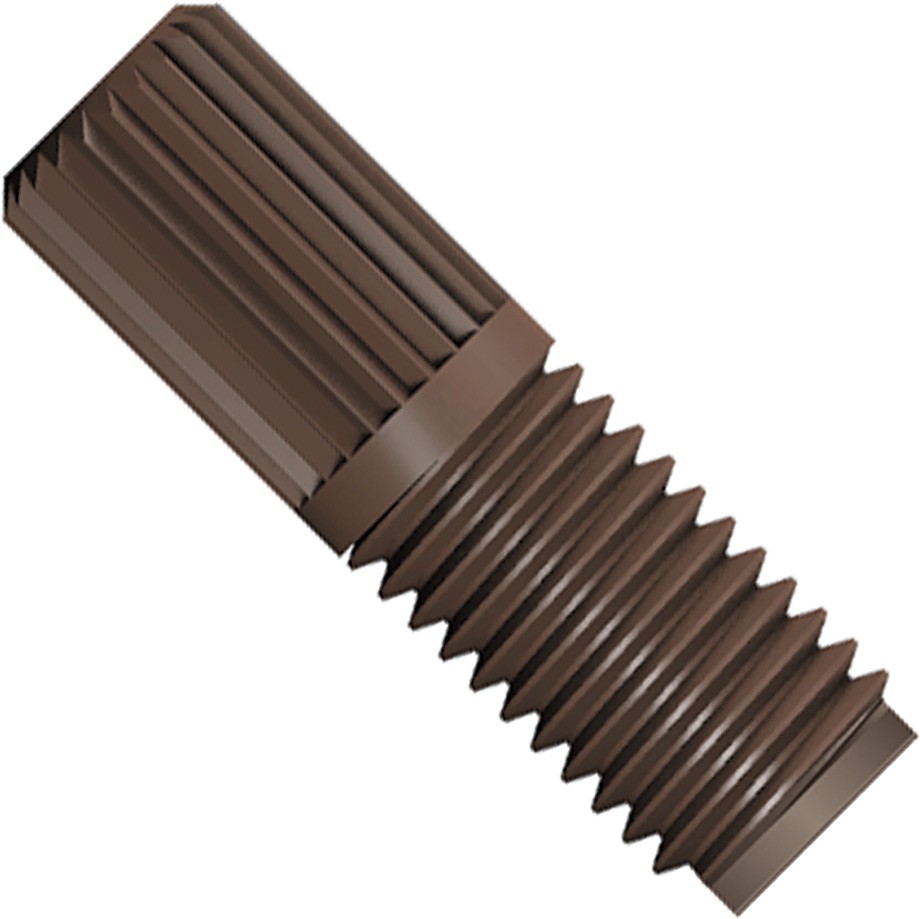 SuperFlangelessâ¢,  Fitting Nut,  1/16" or 1/32" OD Tubing, 1/4"-28 Flat Bottom,  PPS, Natural