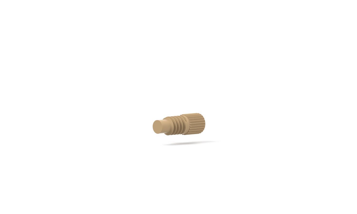 Plug, 6-32 Flat-Bottom, PEEK, Natural