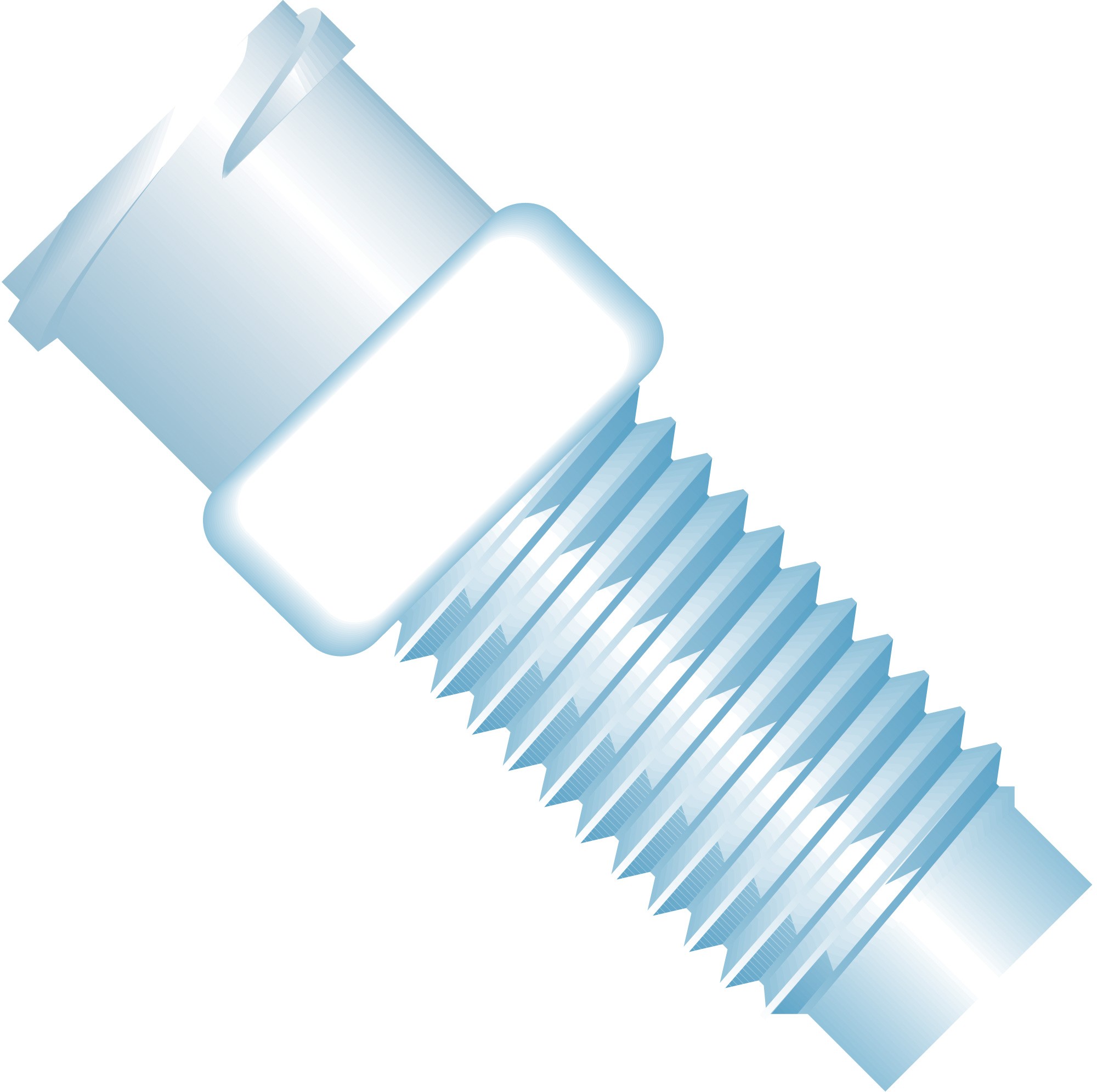 Adapters & Connectors: Adapter, Luer (Female) to 1/4"-28 Flat Bottom (Male), Polypropylene