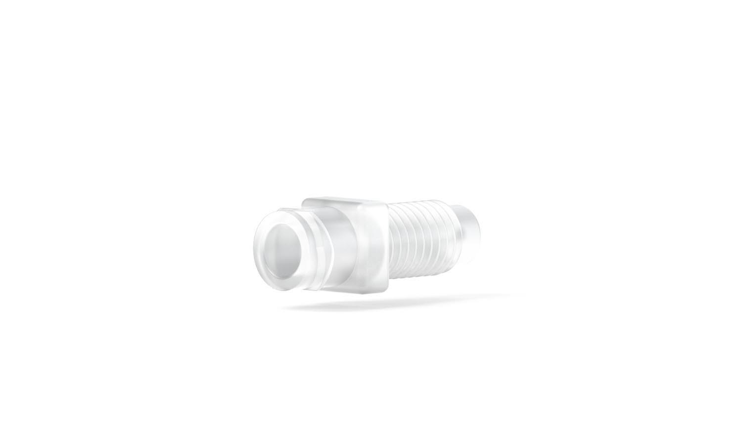 Adapters & Connectors: Adapter, Luer (Female) to 1/4"-28 Flat Bottom (Male), ETFE