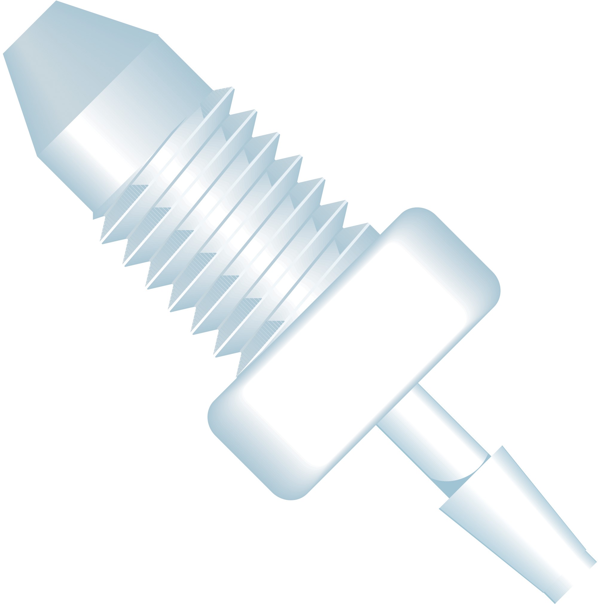 Adapters & Connectors: Barbed to Thread Adapter, 10-32 Coned to 1/16â (1.55mm) ID, ETFE