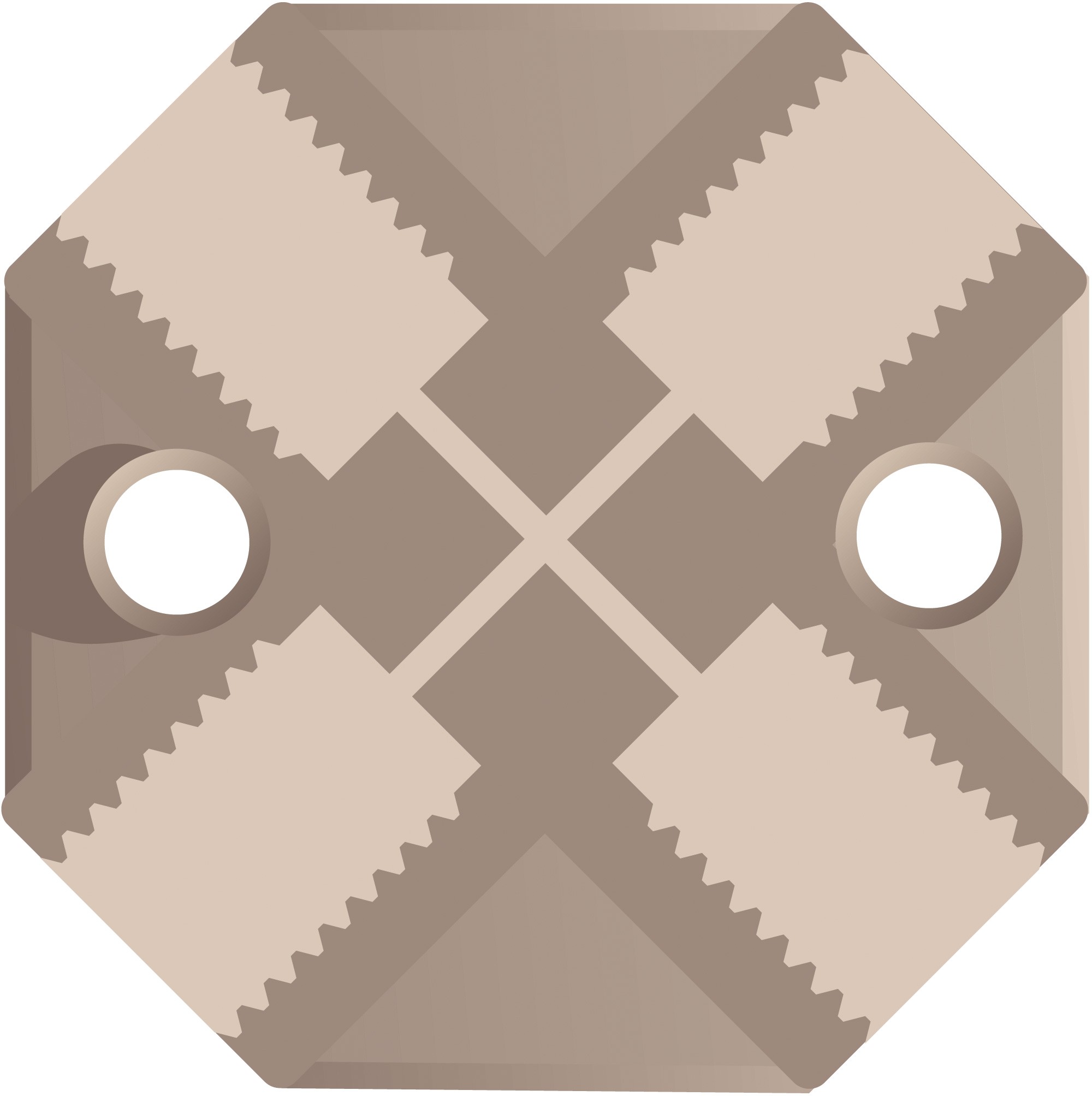 Adapters & Connectors: Cross for 1/16â OD Tubing, 1/4"-28 Flat Bottom, PEEKâ¢