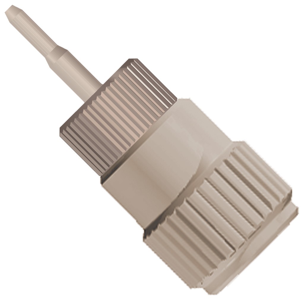 Adapters & Connectors: Peristaltic Tubing Connector, for 0.020" to 0.030" (0.5-0.75mm) ID Tubing to 1/16" OD PEEKâ¢