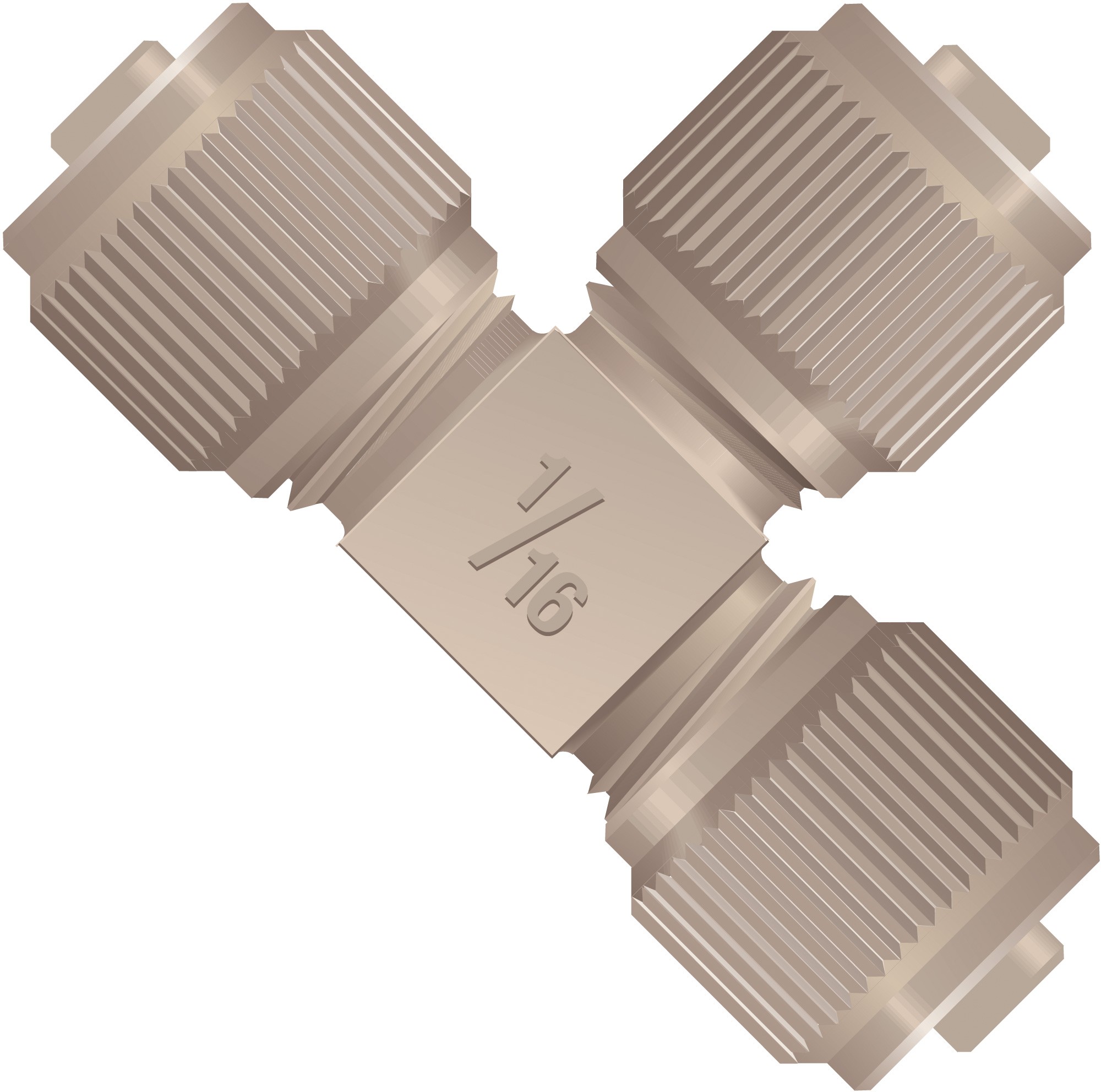 Adapters & Connectors: MicroTee for 1/16â OD Tubing, 5/16"-24 Coned, PEEKâ¢