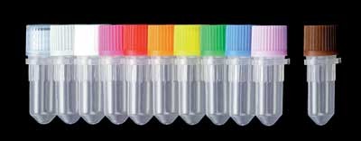 Corning Axygen: Tubes, Caps & Racks: Tube, 0.5ml Screw Cap with O Ring White