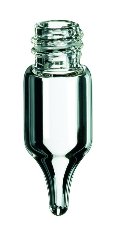 1.1ml Screw Neck Micro-Vial, 8-425 thread, 32 x 11.6mm, clear glass, 1st hydrolytic class, conical