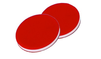 12mm Septa, PTFE red/Silicone white/PTFE red, 45° shore A, 1.0mm