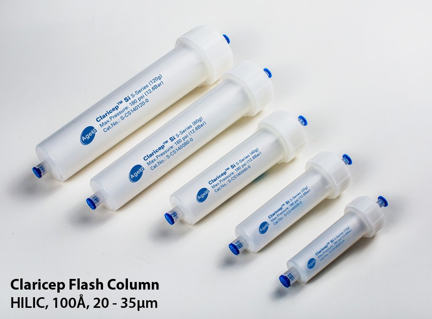 Agela: Claricep Flash Column, HILIC, 100Ã, 20 - 35Âµm, 120g