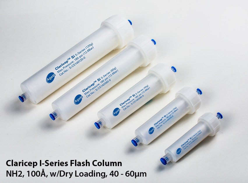 Agela: Claricep I-Series Flash Column, NH2, 100Ã, w/Dry Loading, 40 - 60Âµm, 12g