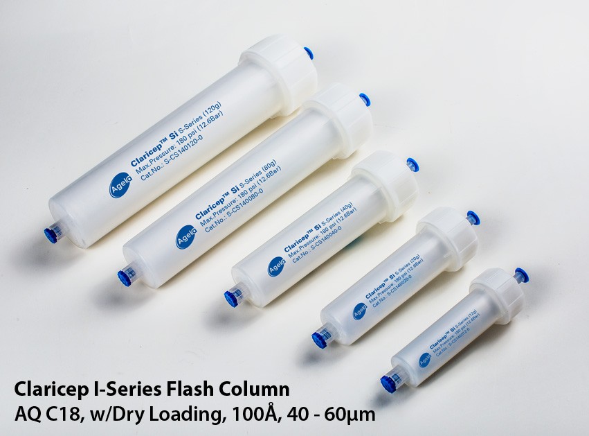 Agela: Claricep I-Series Flash Column, AQ C18, w/Dry Loading, 100Ã, 40 - 60Âµm, 80g