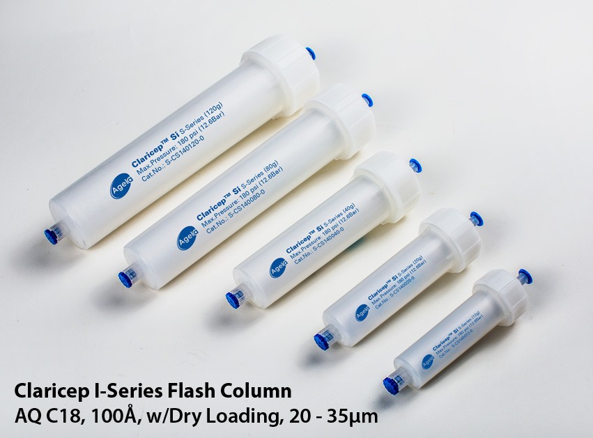 Agela: Claricep I-Series Flash Column, AQ C18, 100Ã, w/Dry Loading, 20 - 35Âµm, 40g