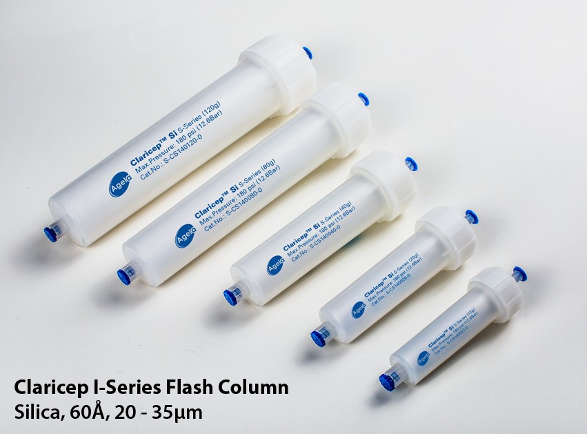 Agela: Claricep I-Series Flash Column, Silica, 60Ã, 20 - 35Âµm, w/Dry Loading, 80g
