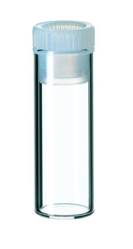 2ml Shell Vial, 31.5 x 11.6mm, clear glass; 12mm PE Plug, transparent