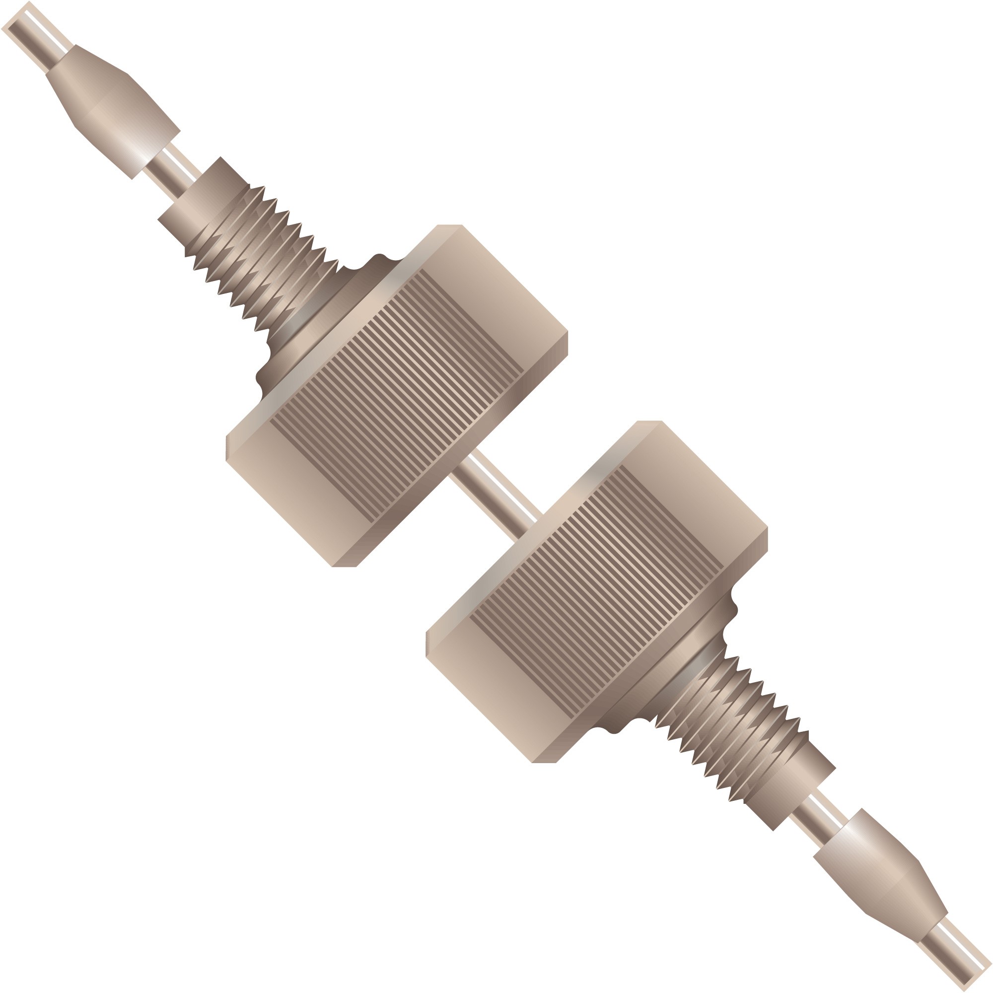Adapters & Connectors: PEEKâ¢ Column Coupler, 10-32 Coned, with 0.010" ID PEEKâ¢ Tubing