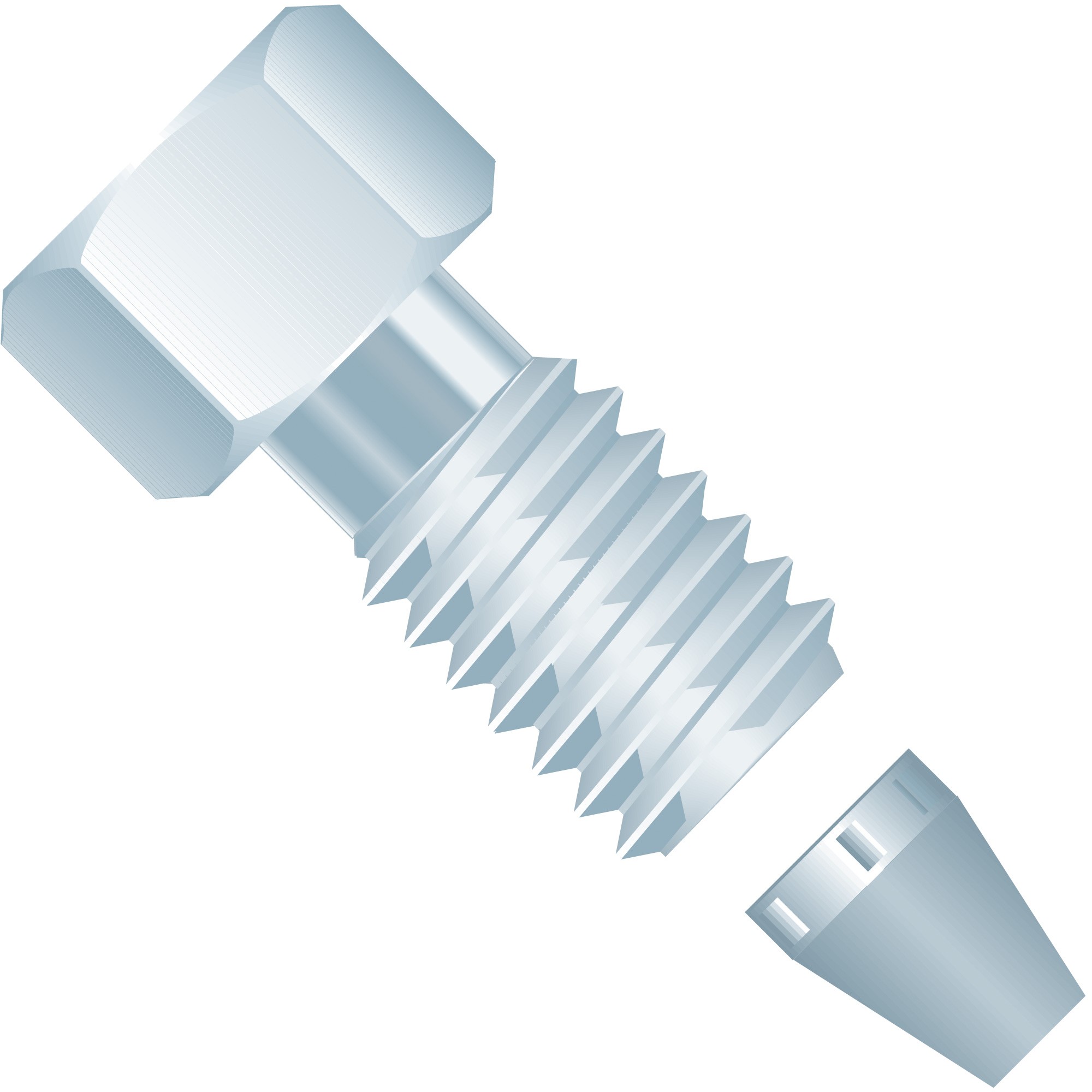 SST Fitting Nut, for 1/16" OD Tubing, 10-32 Coned, SST