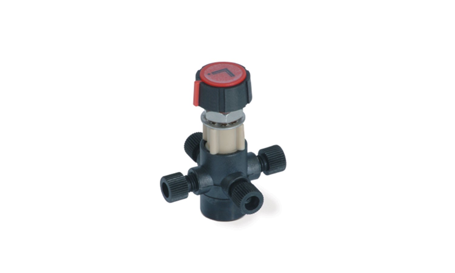 Rheodyne (IDEX Health & Science ) Medium Pressure Valves: Medium pressure 4-way right angle flow switching valve, Bulkhead (Manual)