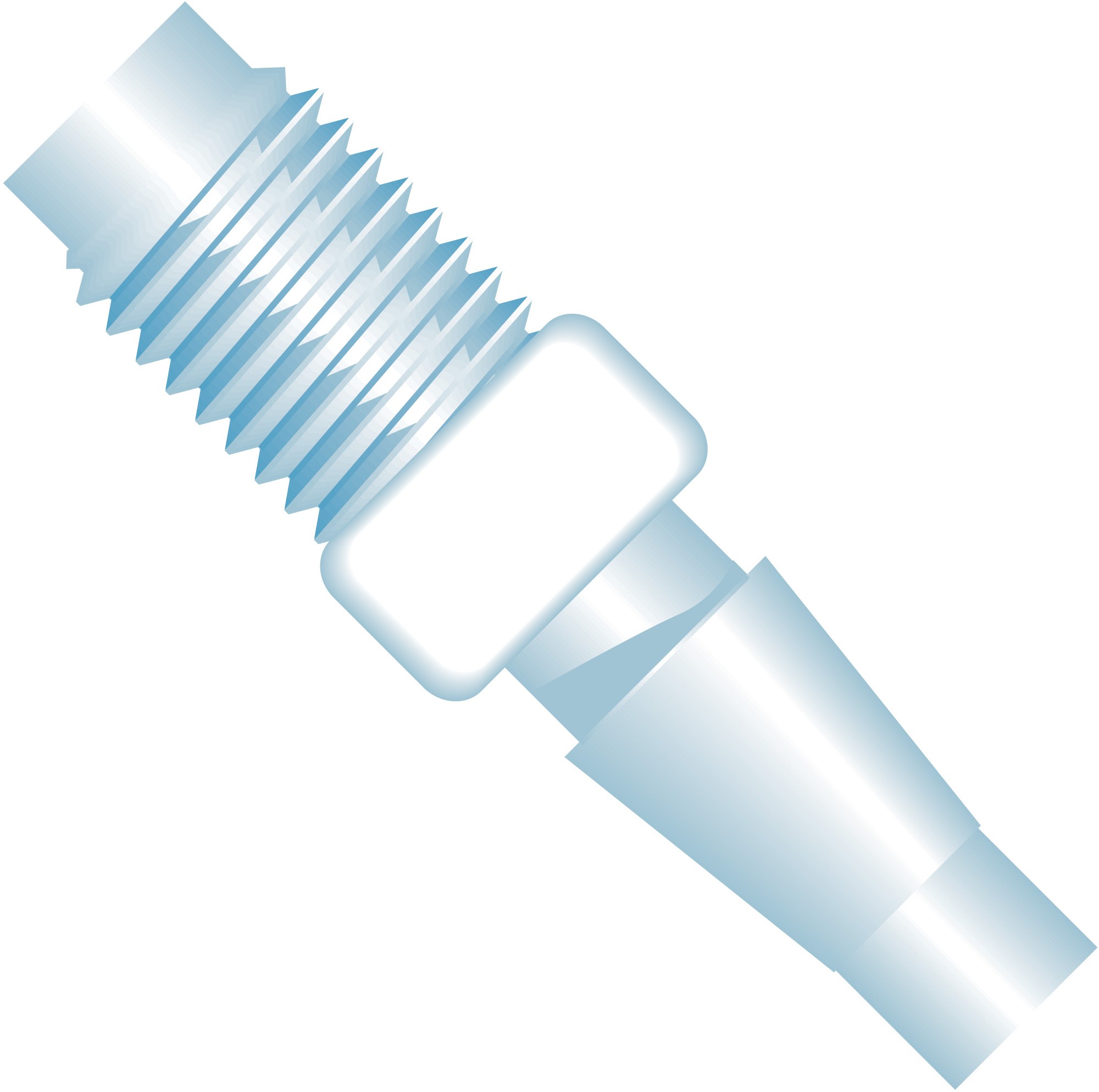 Adapters & Connectors: Barbed to Thread Adapter, 5/16"-24 Flat Bottom to 3/16â (4.75mm) ID, ETFE