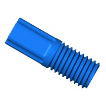 Omnilok Type-S Fitting Nut, 1/8" OD Tubing, 1/4"-28 Flat Bottom, Blue