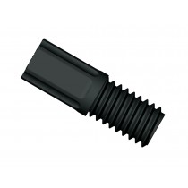 Omnilok Type-S Fitting Nut, 1/8" OD Tubing, M6 Flat Bottom, Black