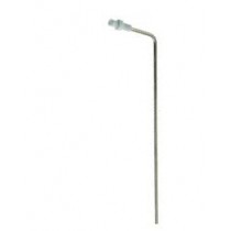 QLA Dissolution Sampling Cannula: 4.75" Bent 316 SS 1/8" OD Cannula with Kynar Luer Lock, Low Cost alternative