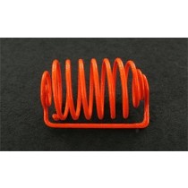 QLA Dissolution Capsule Sinkers: Spiral Capsule Sinker, Orange PTFE Coated Music Wire, 1.10" L x .41" W capacity, 6.5 coils