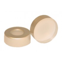 ST120/5N .125" (3MM) Thick natural PTFE/clear silicone inserted into 20mm silver aluminium crimp cap