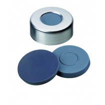 20mm Combination Seal: Aluminium Cap, plain, centre hole; Moulded Septa Butyl/PTFE, grey, 50° shore A, 3.0mm