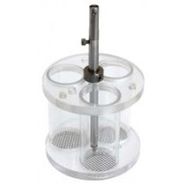 QLA Disintegration Testing: Disintegration Basket Assembly with 3 Glass Tubes and 10 Mesh SS Screens for VanKel Testers