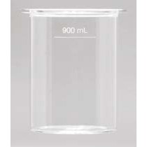 QLA Disintegration Testing: 900mL Clear Glass Disintegration Beaker with Flat Top