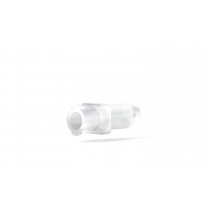 Adapters & Connectors: Adapter, Luer (Female) to 1/4"-28 Flat Bottom (Male), Delrin
