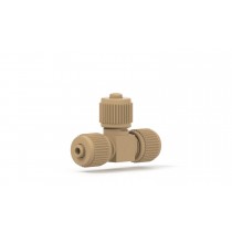 Adapters & Connectors: MicroTee for 1/32â OD Tubing, 5/16"-24 Coned, PEEKâ¢