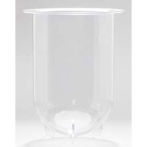 QLA Dissolution Vessels: 1000mL Clear Plastic Footed Vessel for Distek