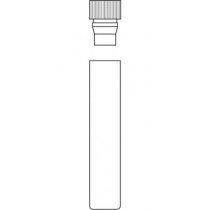 1ml Shell Vial, 40 x 8.2mm, clear glass; 8mm PE Plug, transparent (with insertion barrier)