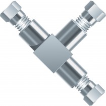 Adapters & Connectors: VHP Tee, for 1/16" OD Tubing, 6-32 Coned, SST