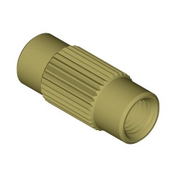 Adapters & Connectors: Union, Threaded, 1/4"-28 (Flat Bottom), 1.5mm bore, PEEK