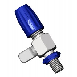 Adapters & Connectors: Adaptor with shot off valve, 1/4