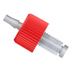 Adapters & Connectors: Adatpter, Thread to Barbed (Click-N-Seal), M6 Flat Bottom (Male) to 1/8