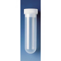 Brand: Tubes, Caps & Racks: Centrifuge tube, PP, cyl. 110 ml 40x120 mm w. rim without stopper