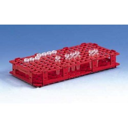 Brand: Tubes, Caps & Racks: Microcentrifuge tube rack PP 265x126x38 mm f.84 t.to dia. 13 mm blue