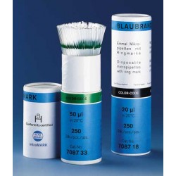 Brand: Pipettes: Micropipette BLAUBRAND IntraMark cert. IVD (with ring mark), mark at 20 and 40 µl