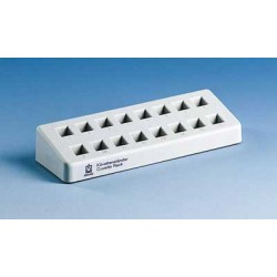 Brand: General Consumables: Cuvette rack, PP, grey for 16 cuvettes, 210 x 70 x 38 mm
