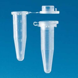 Brand: Tubes, Caps & Racks: Microtube, PP 1,5 ml clear w.safety lid