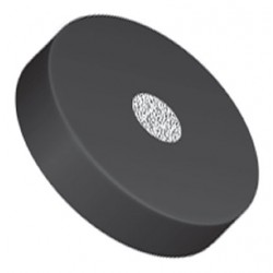 Filters & Frits: Stainless Steel Frit in PEEK Ring, Natural/Black, 0.5µm, 0.062 Frit OD, 0.250 Ring OD