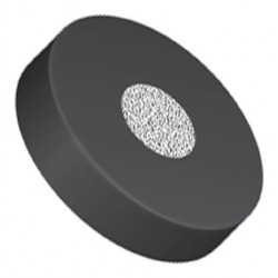 Filters & Frits: Stainless Steel Frit in PEEK Ring, Natural/Black, 0.5µm, 0.094 Frit OD, 0.250 Ring OD
