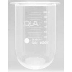 QLA Dissolution Vessels: 1000mL Clear UltraCenter Precision Glass Vessel, Serialized