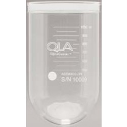 QLA Dissolution Vessels: 1000mL Clear UltraCenter Precision Glass Vessel for TruCenter, No Magnetic Collar, Serialized